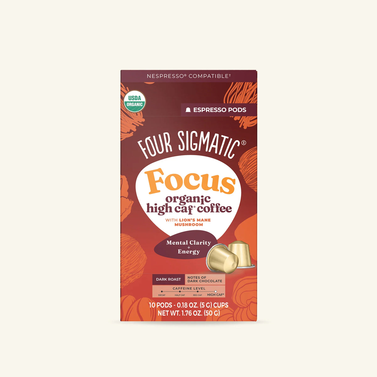 Focus Dark Roast High Caf Espresso Pods (10ct)